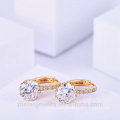 2018 Nouveau Designwhite Cz or jaune mariage Boucle d&#39;oreille